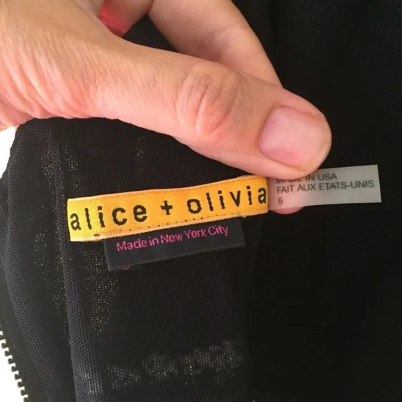 Alice+Olivia Black MetallicTweed Andrea Valentine‎
